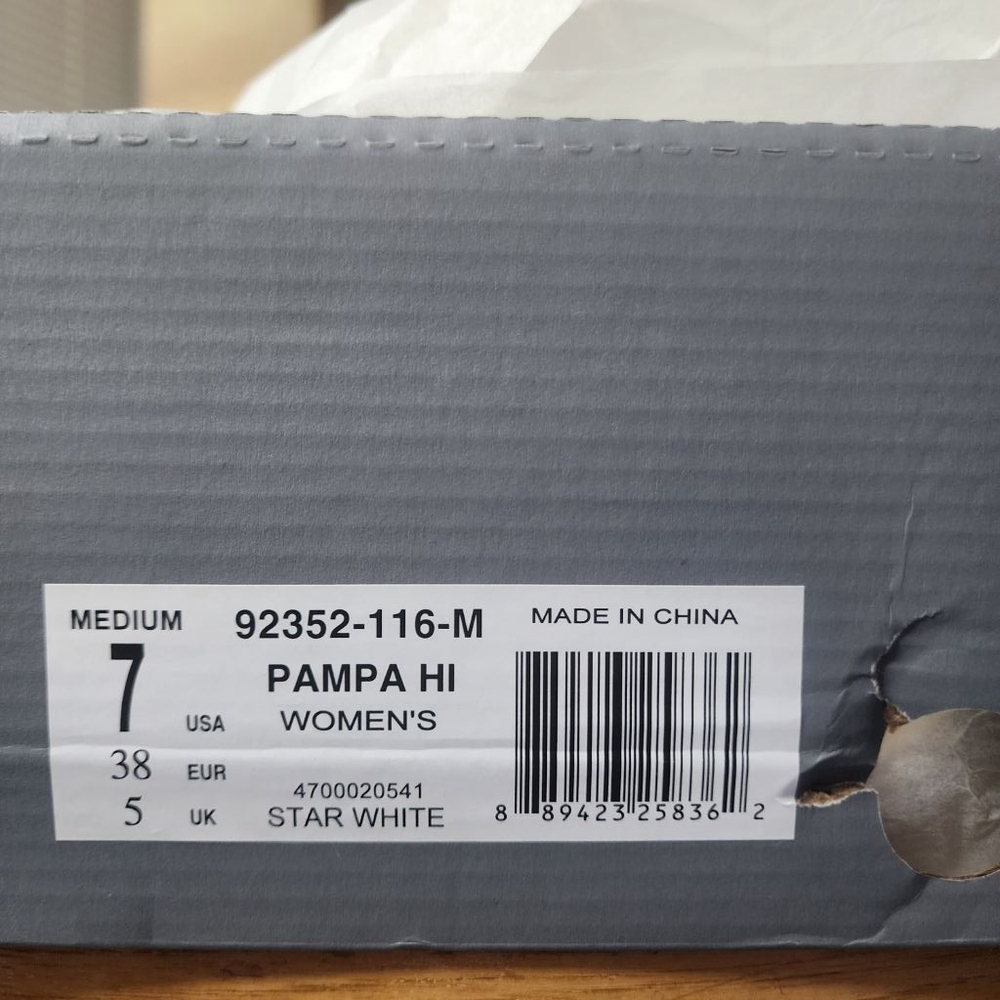 Palladium Women's White Canvas Sneakers Pampa Hi, Size 7 - Picture 6 of 8